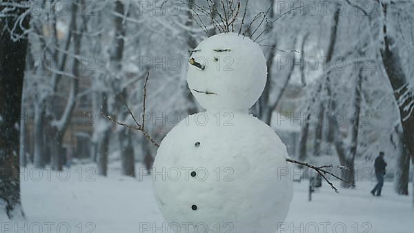 Happy funny snowman