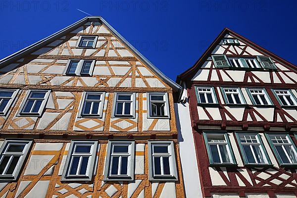 Old historic half-timbered house in Tauberbischofsheim