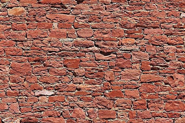 Historical wall in Tauberbischofsheim as background