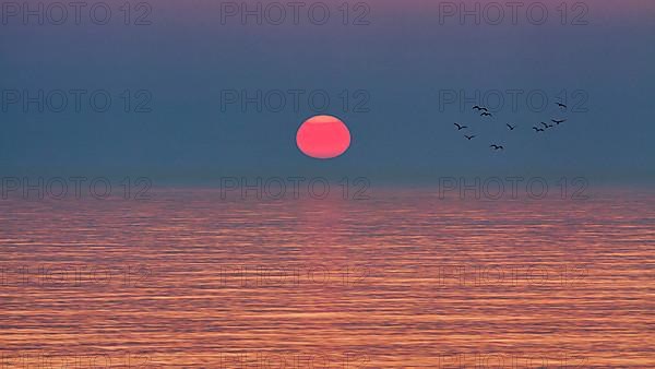 Surreal sunset at the sea