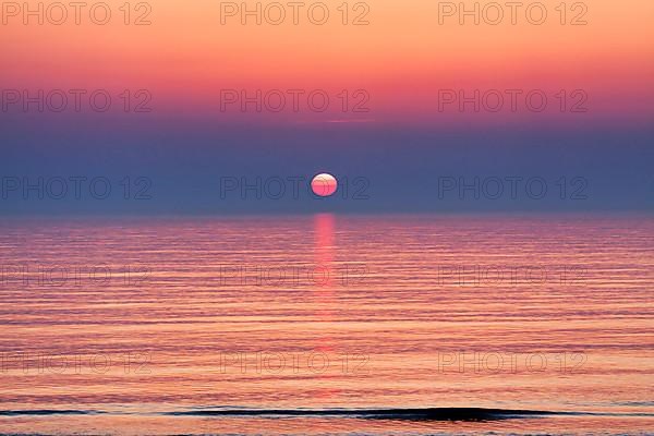 Surreal sunset at the sea