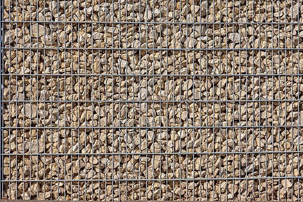 Gabion filled with stones
