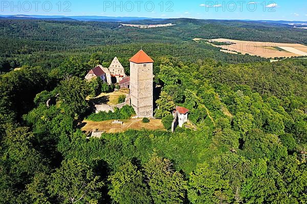 Ruin of the Lichtenburg in Ostheim vor der Roehn. Rhoen-Grabfeld. Lower Franconia