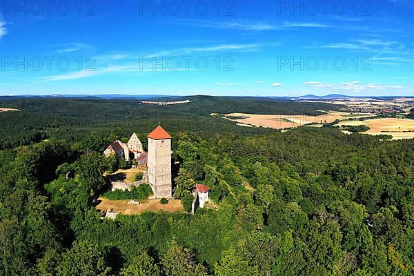 Ruin of the Lichtenburg in Ostheim vor der Roehn. Rhoen-Grabfeld. Lower Franconia