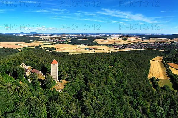 Ruin of the Lichtenburg in Ostheim vor der Roehn. Rhoen-Grabfeld. Lower Franconia