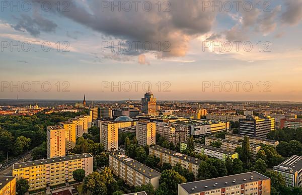 Szczecin Skyline at Sunset