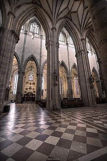 Interior design of Freiburg Cathedral