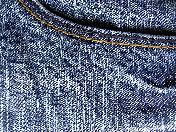 Denim jeans as blue background. With trouser pocket shown in full image in the plane