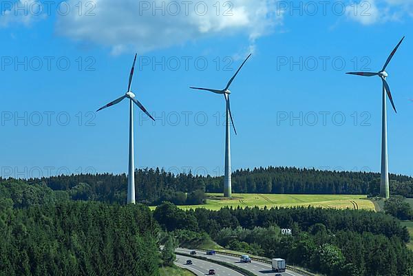 Wind turbines on the A9