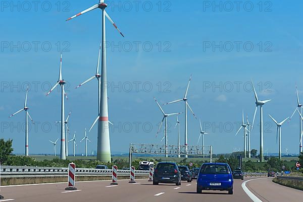 Wind turbines on the A9