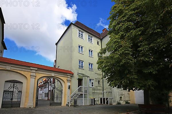 Former powder tower in the centre of Guenzburg. Guenzburg