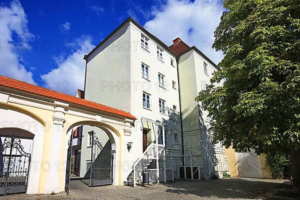 Former powder tower in the centre of Guenzburg. Guenzburg