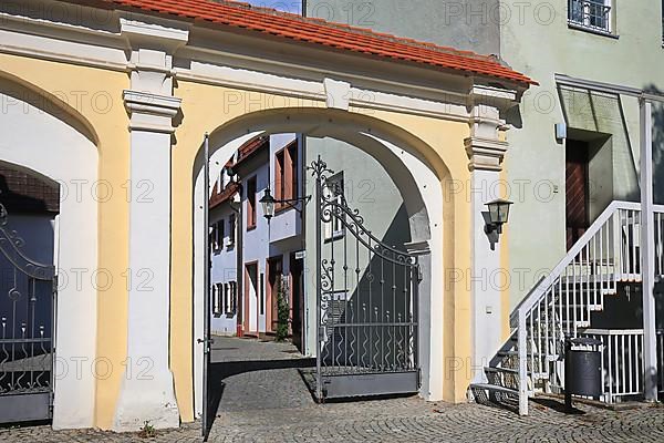 Former powder tower in the centre of Guenzburg. Guenzburg