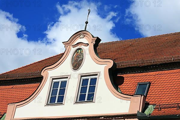 Market square in the centre of Guenzburg. Guenzburg