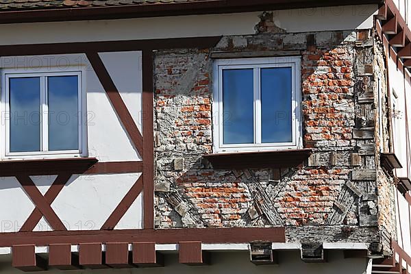 Half-timbered house in the centre of Guenzburg. Guenzburg