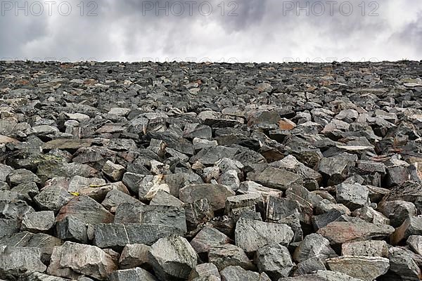 Dreary dam wall