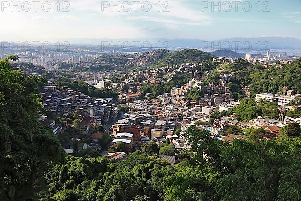 View of the favelas between Santa Teresa and Centro