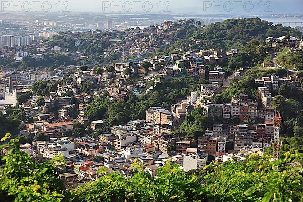 View of the favelas between Santa Teresa and Centro