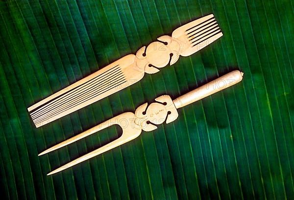 The splendid workmanship of the Ivory Comb in Nagarathar Nattukottai Chettiars Collection