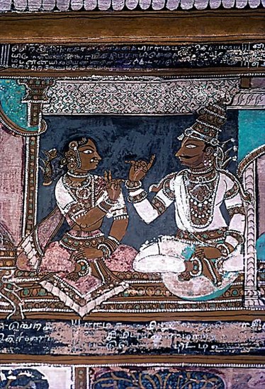 16th century Ramayana epic murals in Alagar Kovil