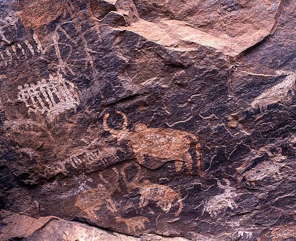 Pre historic rock paintings at Porivarai in Karikkiyur near Kotagiri