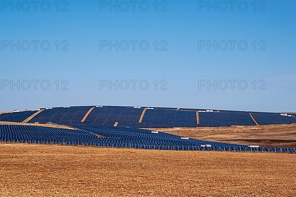 Solar panels on field for solar energy near Sanliurfa