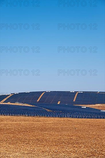 Solar panels on field for solar energy near Sanliurfa