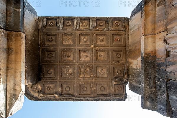 Ceiling reliefs of Sidyma Ancient Site in Mugla