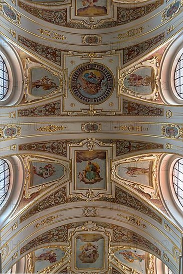 Vaulted ceiling of the Basilica of St. Lorenz