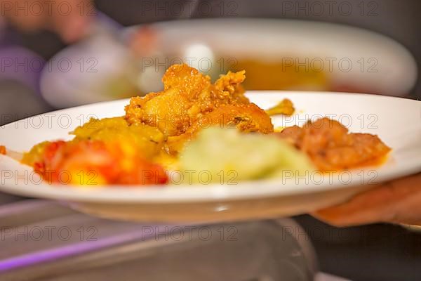 Freshly homemade curry of pumpkin