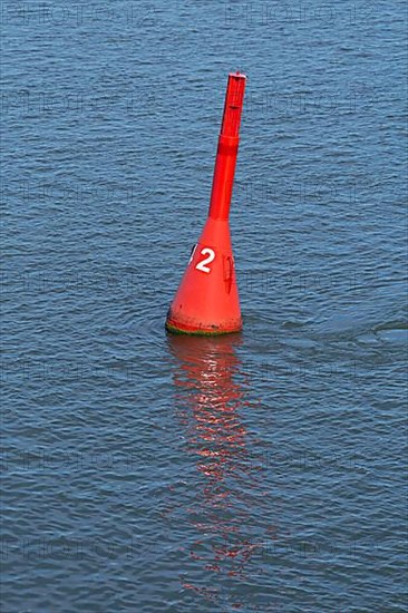 Buoy marks the shipping channel to the island of Foehr