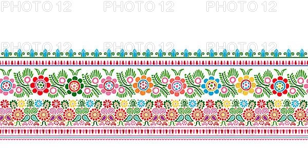 Hungarian vector embroidery pattern for borders