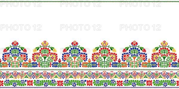 Hungarian vector embroidery pattern for borders