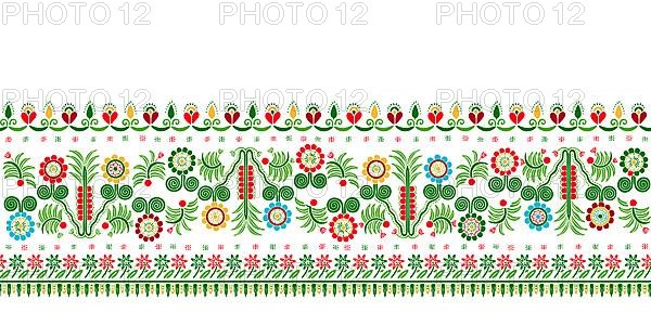 Hungarian vector embroidery pattern for borders