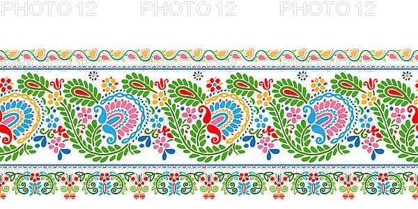 Hungarian vector embroidery pattern for borders