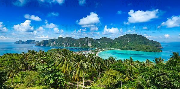 Panorama of tropical island. Phi-Phi island