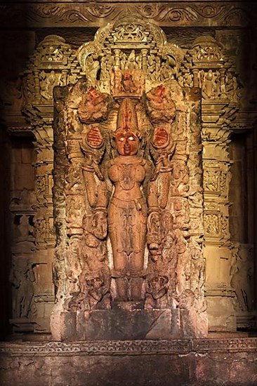 Lakshmi Hindu Goddess Image statue in Devi Jagadamba Temple