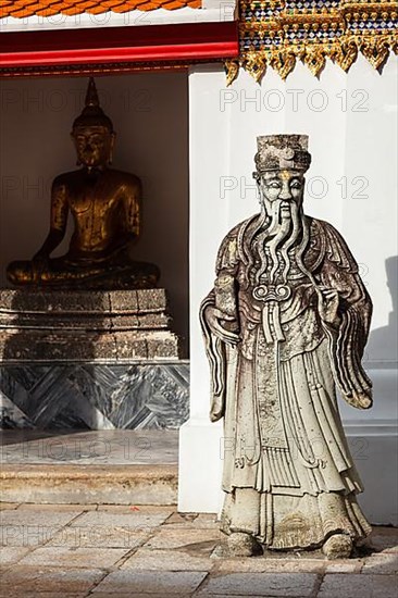 Wat Pho Chinese stone guardian