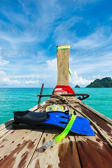 Snorkeling set on boat