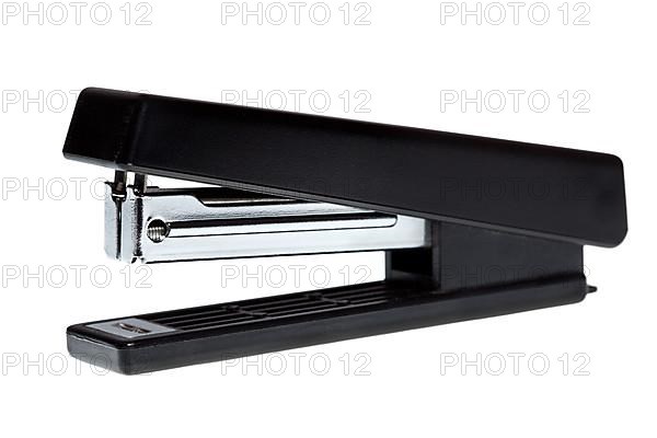 Black office stapler isolated