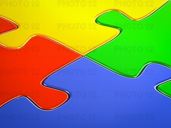 Jigsaw puzzle close up background