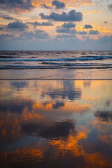 Sunset on Baga beach. Goa