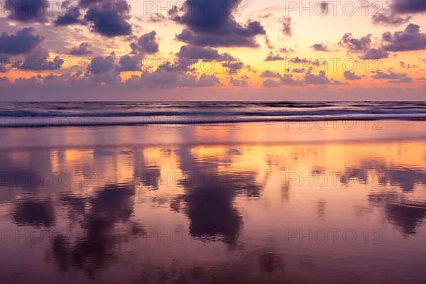 Sunset on Baga beach. Goa