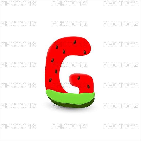 Watermelon letter G