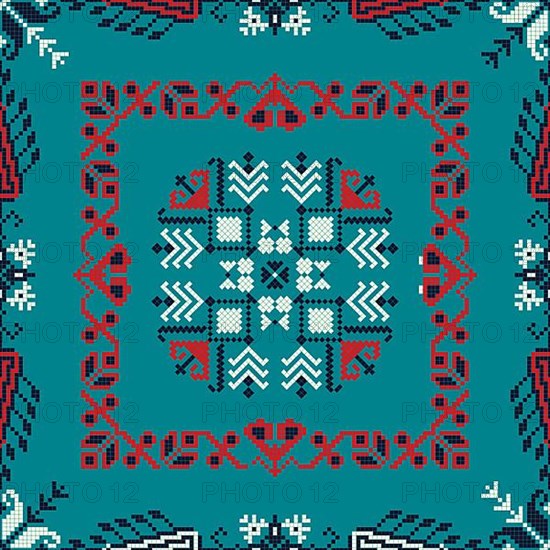 Romanian vector pattern inspired from traditional embroidery