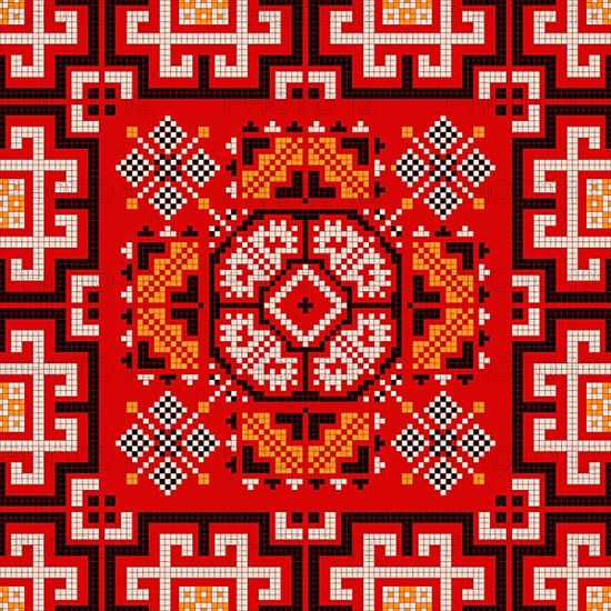 Romanian vector pattern inspired from traditional embroidery