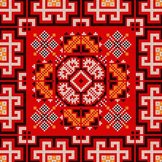 Romanian vector pattern inspired from traditional embroidery