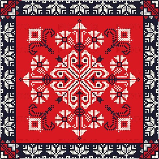 Romanian vector pattern inspired from traditional embroidery