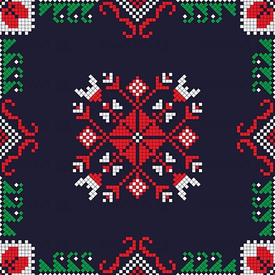 Romanian vector pattern inspired from traditional embroidery