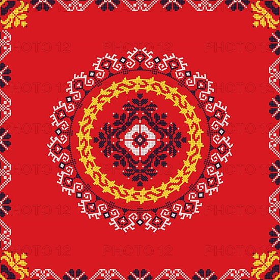 Romanian vector pattern inspired from traditional embroidery